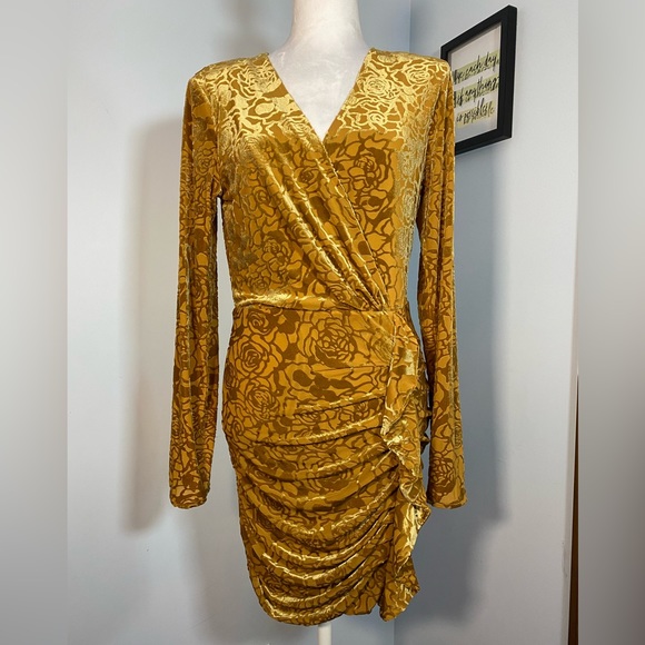 Dress Forum NWT Velvet Floral Dress - Picture 1 of 2